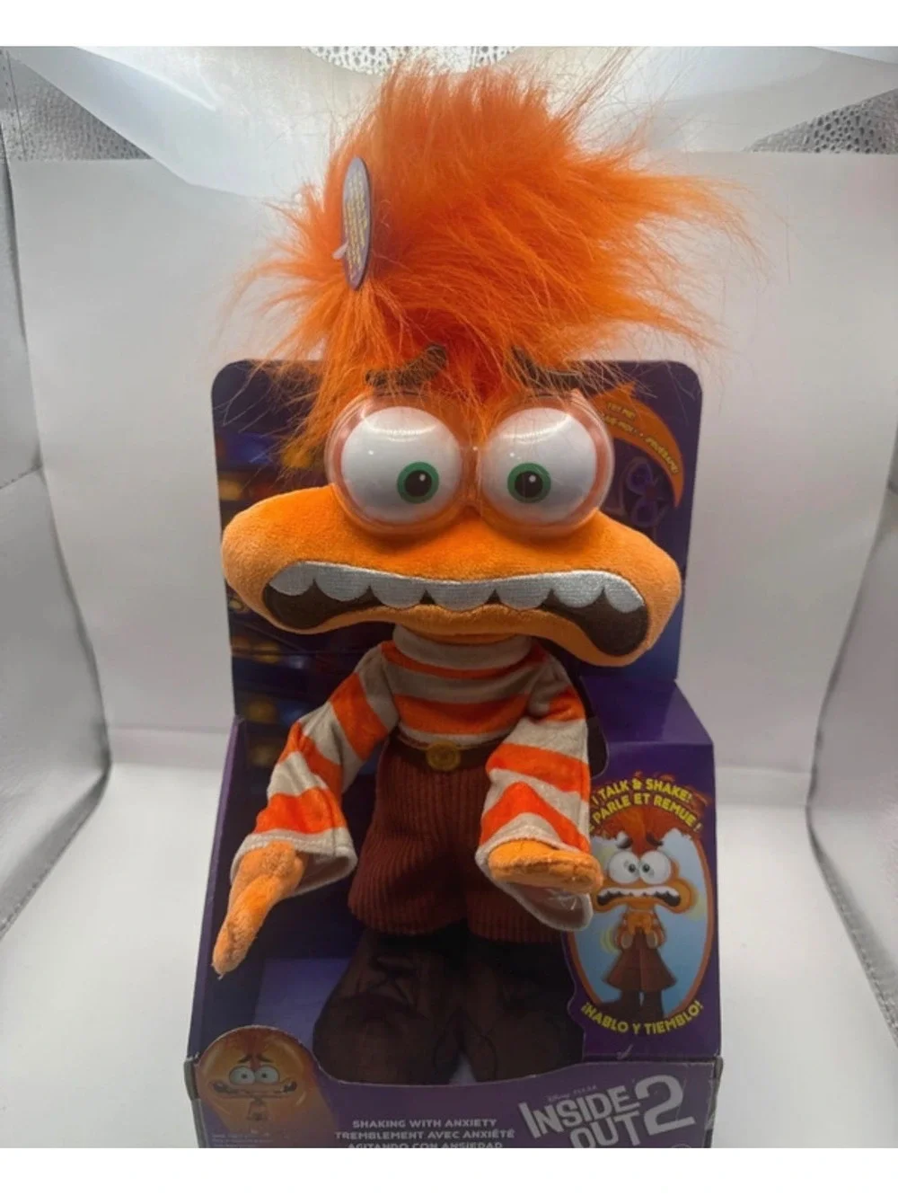 Inside Out 2 Talking Anxiety Plush Doll with Twistable Hair